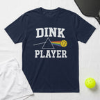 Navy t-shirt with "DINK PLAYER" and prism graphic with pickleball.