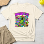 T-shirt with cartoon pickle playing pickleball and text "KITCHEN KING".