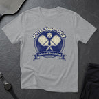 Grey t-shirt with a "Dink Responsibly Pickleball Social Club" graphic.