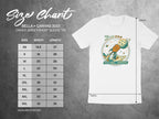 Bella + Canvas 3001 unisex t-shirt size chart with Pickleball Paradise graphic.