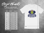Size chart for Bella + Canvas 3001 unisex t-shirt with "Kitchen Queen" graphic.