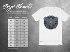 Size chart for Bella + Canvas 3001 unisex t-shirt with "Victory or The Kitchen" graphic.