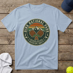 Dink National Park pickleball graphic t-shirt with paddles and text.