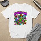 T-shirt with cartoon pickle playing tennis, "Kitchen King" text.