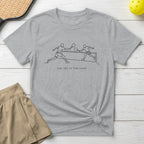 Grey t-shirt with black line art of pickleball players and text "THE ART OF THE GAME".