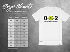 Size chart for Bella+Canvas 3001 tee with shirt graphic and math phrase.
