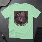 Mint green t-shirt with "The Paddle" celestial pickleball design.