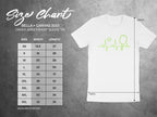 BELLA + CANVAS 3001 unisex t-shirt size chart with measurements.