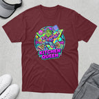 Pickleball player with "KITCHEN QUEEN" text, colorful retro graphics.