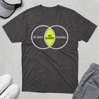 Dark t-shirt with Venn diagram showing "My Sanity" and "The Kitchen" overlapping "Pickleball."