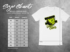 Size chart for Bella + Canvas 3001 unisex tee with Court Chaos graphic.