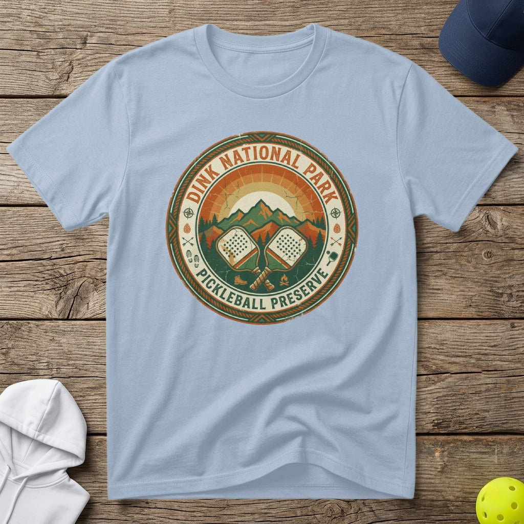 Dink National Park Pickleball Preserve graphic tee.