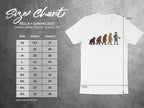 BELLA + CANVAS 3001 unisex t-shirt size chart with width and length measurements in inches.