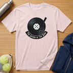 Pink t-shirt with "The Sound of the Dink" and record player graphic.
