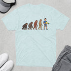 Evolution of man to pickleball player.