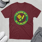 Pickle with pickleball paddle and text "I'm kind of a big dill".
