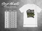 Bella + Canvas 3001 unisex t-shirt size chart with measurements for width and length.