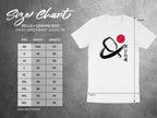 Bella + Canvas 3001 unisex t-shirt size chart with measurements in inches.